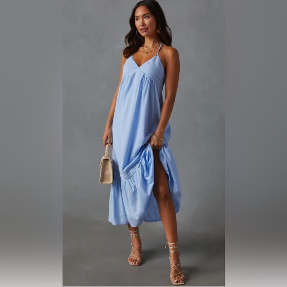 Vici Light Blue Maxi Dress